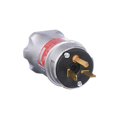 Clavija Appleton ECP20232 de aluminio 20A 250Vac 2W3P áreas clasificadas NEMA 6-20P