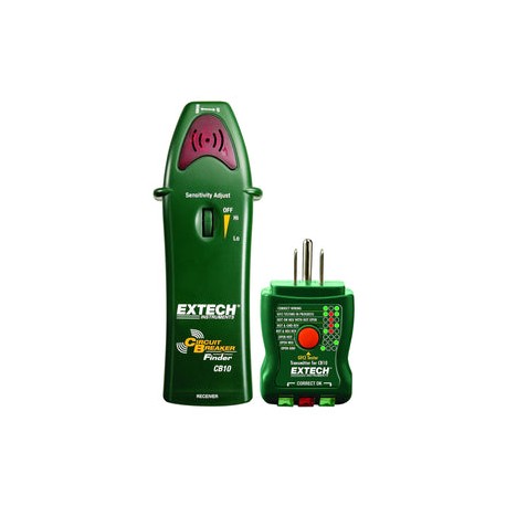 KIT de Localizador de Interruptores de Circuito CA con Probador de Circuitos GFCI / Detector de Voltaje EXTECH CB10-KIT
