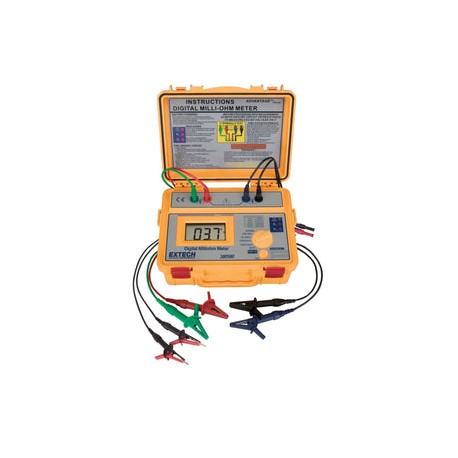 380580: Miliohmiómetro a batería portátil de alta resolución y alta precisión de EXTECH
