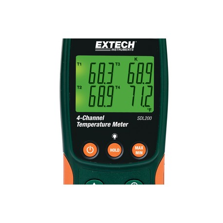 EXTECH SDL200 Termómetro con registro de datos de 4 canales